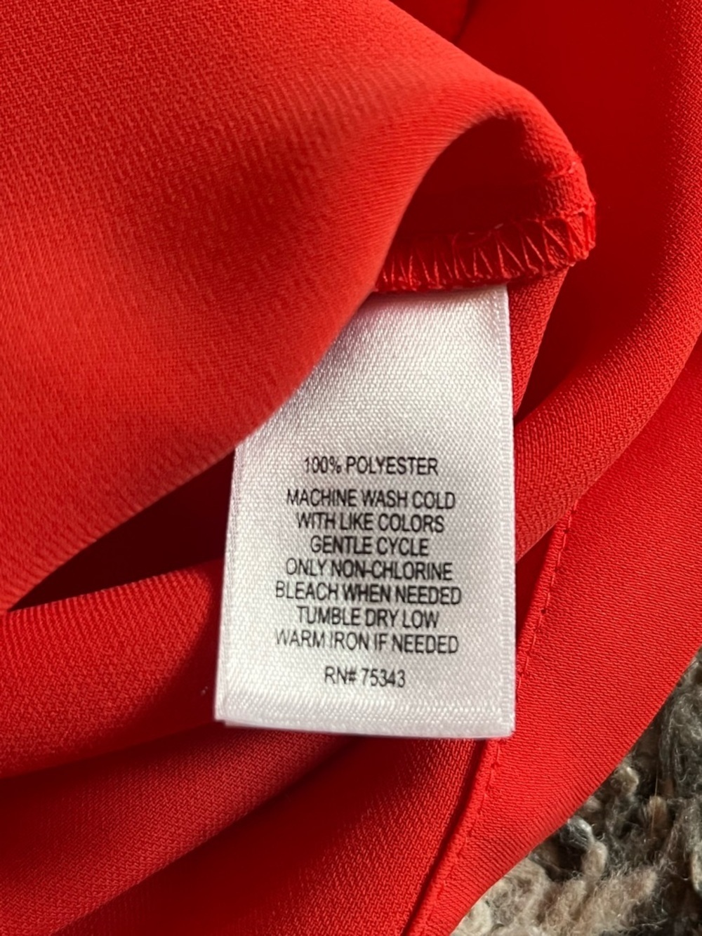 Adrienne Vittadini Bright coral Short Sleeve Mini Shift Dress - Picture 4 of 6